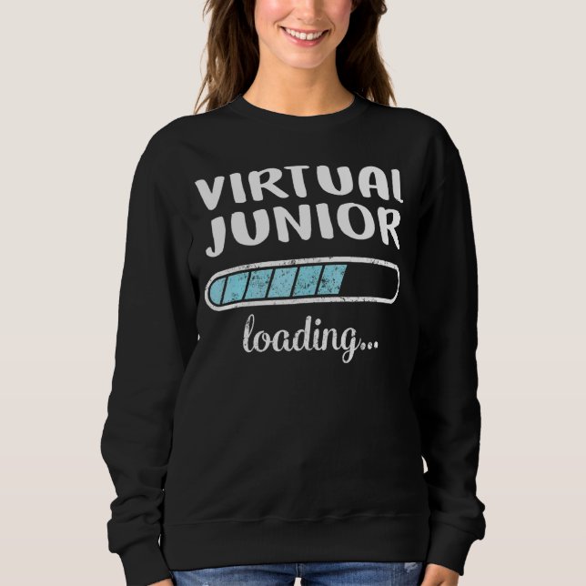 Sudadera Virtual Junior Loding Family Friends Humor Trendy (Anverso)