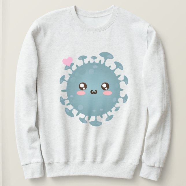Sudadera Virus Cute (Anverso del diseño)