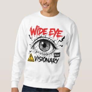 Sudadera Visión de Ojo Ancho Gráfica de Ropa Callejera Crud