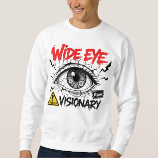 Sudadera Visión de Ojo Ancho Gráfica de Ropa Callejera Crud