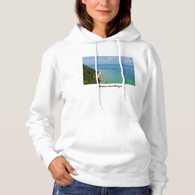 Sudadera Vista aérea de la isla de Mackinac (Anverso)