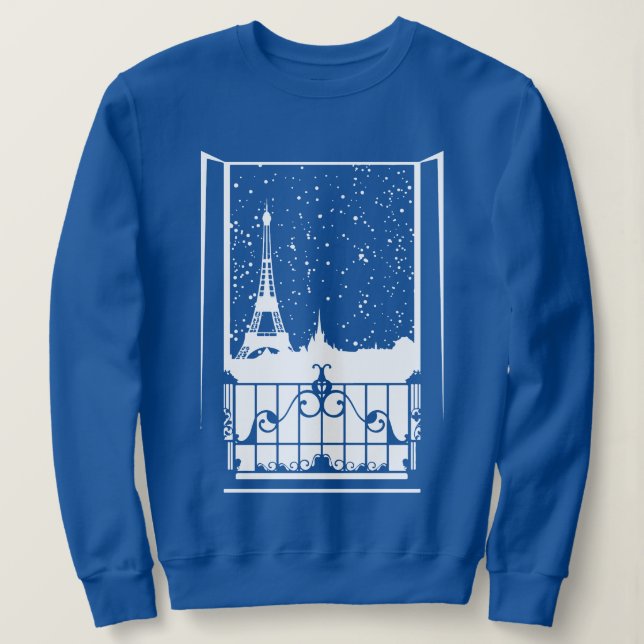 Sudadera Vista de invierno parisina (Anverso del diseño)