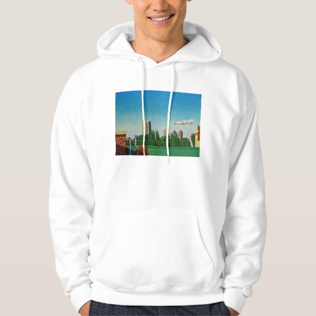 Sudadera Vista de la ciudad de enlatado (Anverso)