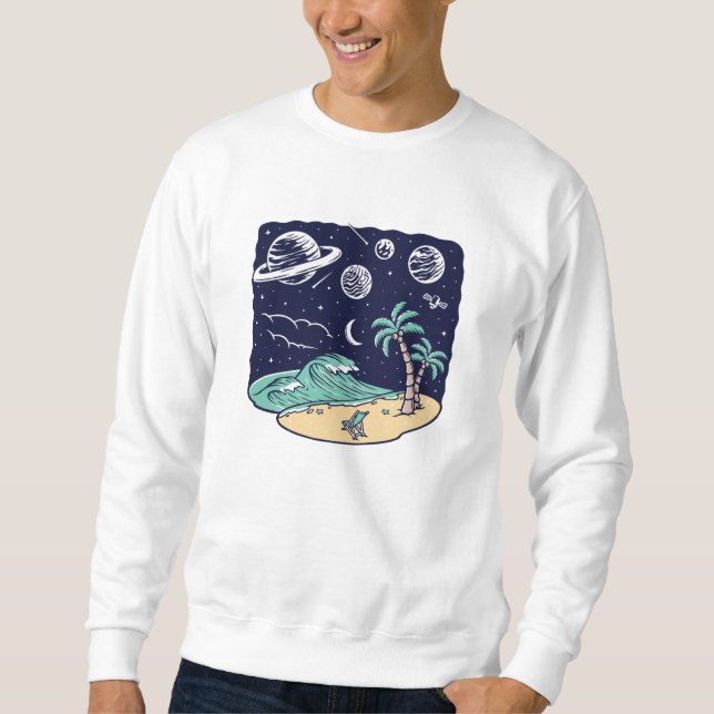 Sudadera Vista de noche en la playa (Anverso)