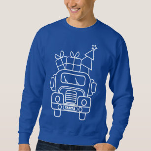 Sudadera Vista frontal del camión de Navidades de esquema