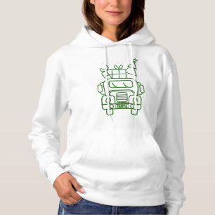 Sudadera Vista frontal del camión de Navidades de esquema