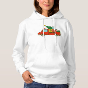 Sudadera Vista lateral del camión Santa Feliz Navidad