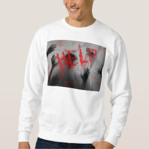 Sudadera Visual grueso con tema de terror escalofriante de