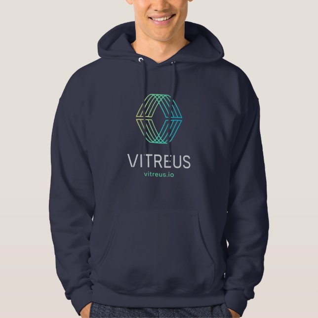 Sudadera VITREUS Printed Hoodie | NAVY (Anverso)
