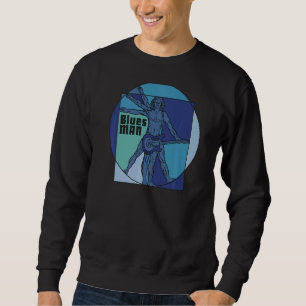 Sudadera Vitruviano: Hombre de azul jugando Gui con electri