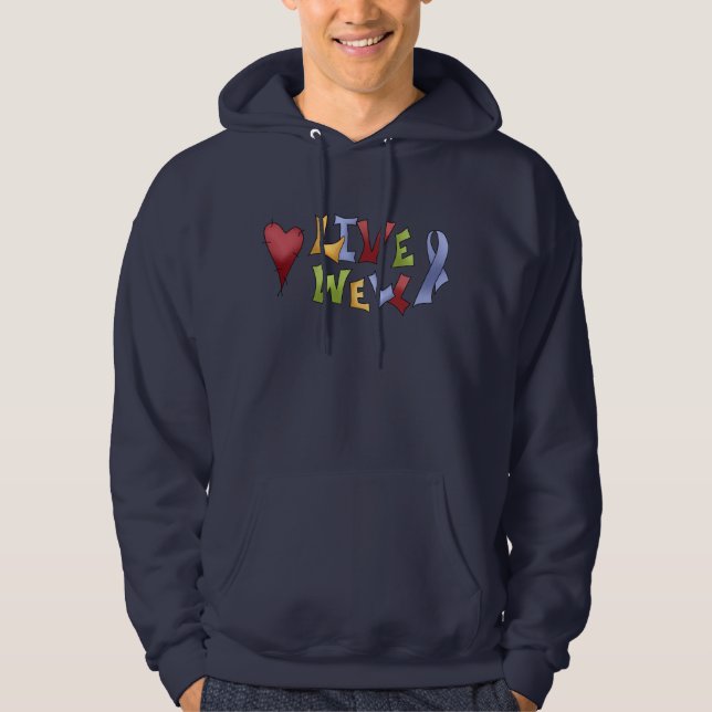 Sudadera Viva bien (la cinta azul de la conciencia) (Anverso)