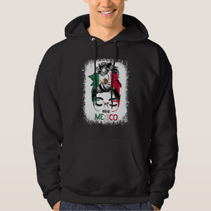 Sudadera Viva México desordenado cabello de un pellejo band