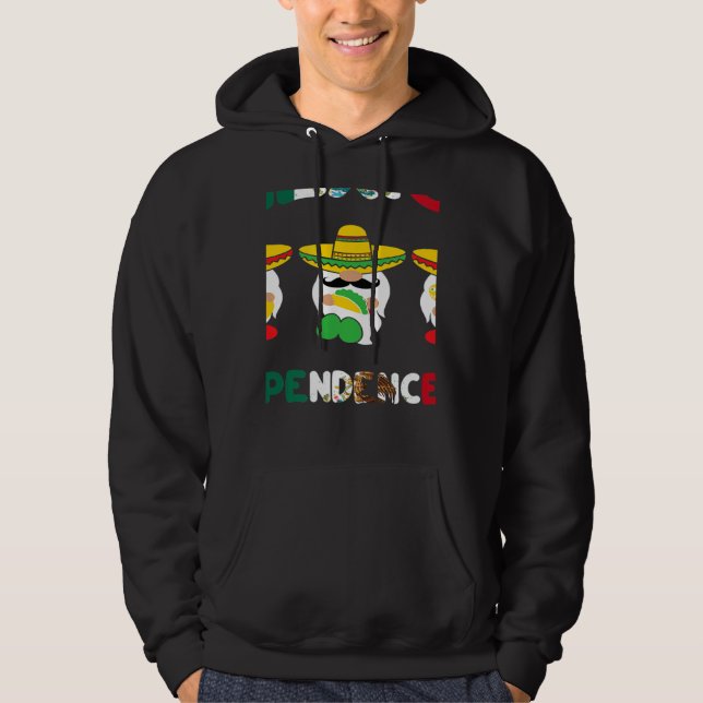 Sudadera viva mexico gnomes flag Pride Independence Day 16  (Anverso)