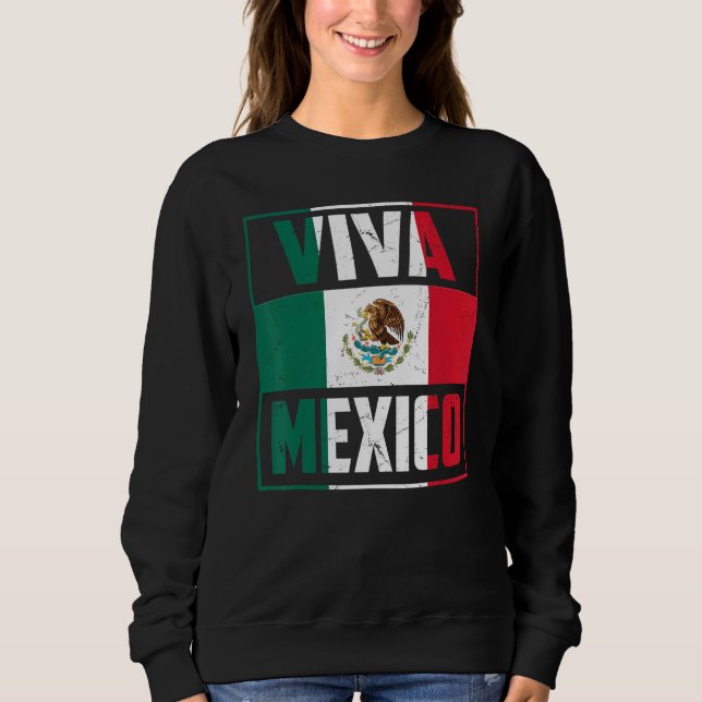 Sudadera Viva Mexico   Mexico Independence Day Decorations (Anverso)