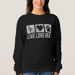 Sudadera Vive Ama Sana Técnico Veterinario Técnico Veterina