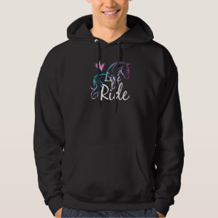Sudadera Vive Para Montar Caballo Gráfico De Cita De Equita