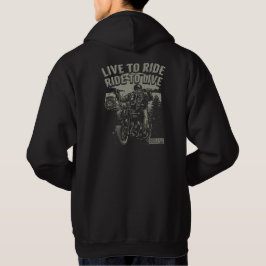 Sudadera Vive para Montar, Monta para Vivir Motocicleta