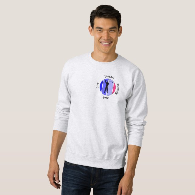 Sudadera Vive, sueña, respira golf (Anverso completo)