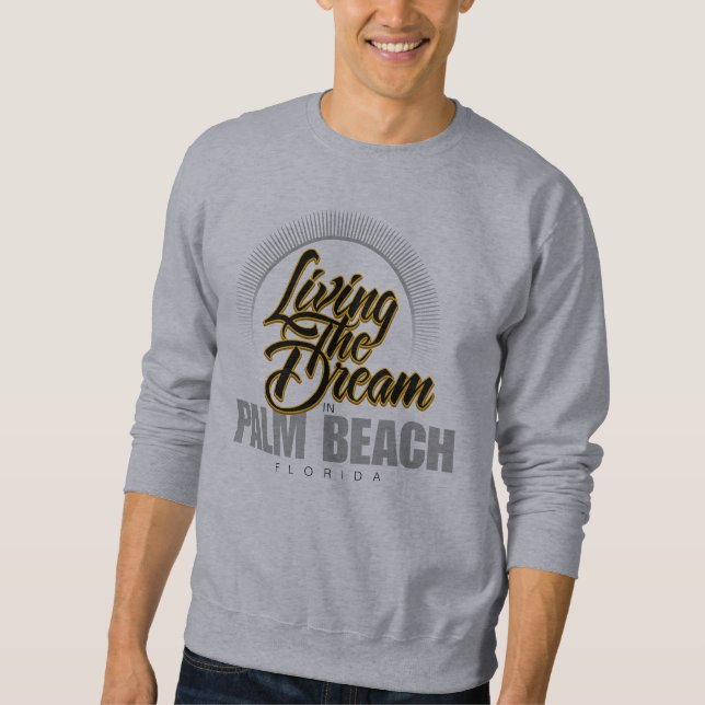 Sudadera Viviendo el sueño en Palm Beach (Anverso)