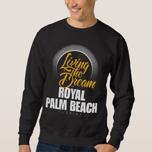 Sudadera Viviendo el sueño en Palm Beach real (Anverso)
