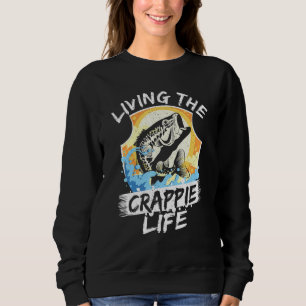 Sudadera Viviendo La Vida De Los Crappies Pescadores Pescad