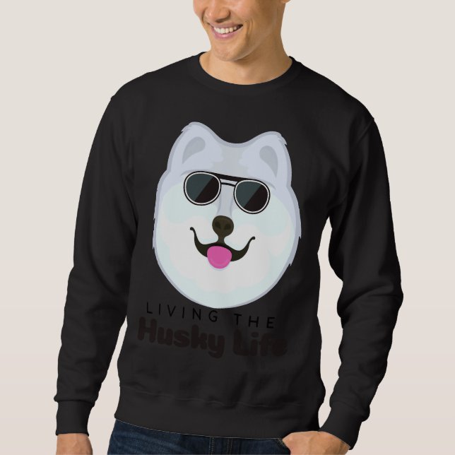 Sudadera Viviendo la vida Husky (Anverso)