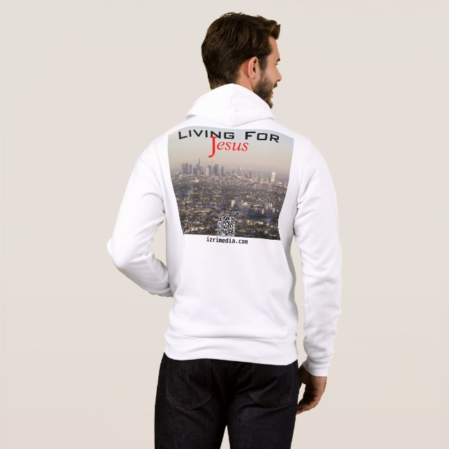 Sudadera Viviendo por Jesús Camiseta (Reverso completo)