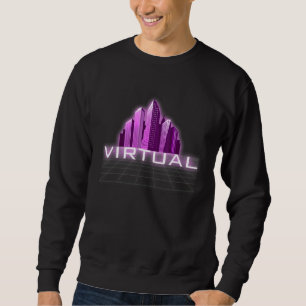Sudadera Vivimos En Un Skyline Virtual World Retro De Compu