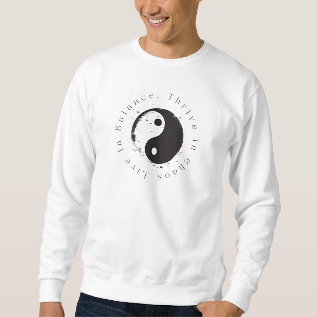 Sudadera Vivir en equilibrio Ying Yang (Anverso)