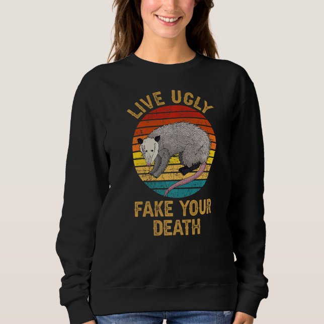 Sudadera Vivir Falso Falso Fu Retro De La Muerte (Anverso)