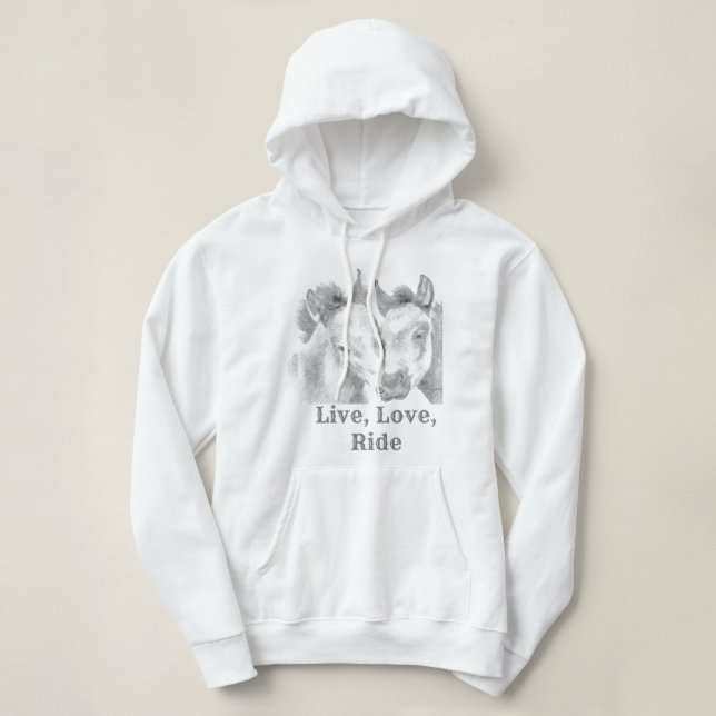 Sudadera Vivo, amor, caballito (Diseño del anverso)