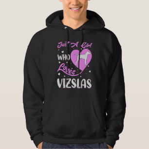 Sudadera Vizsla Perro Corazón Forma Vintage Solo Una Chica
