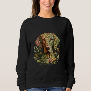 Sudadera Vizsla Perro Naturaleza botánica Ilustracion inspi