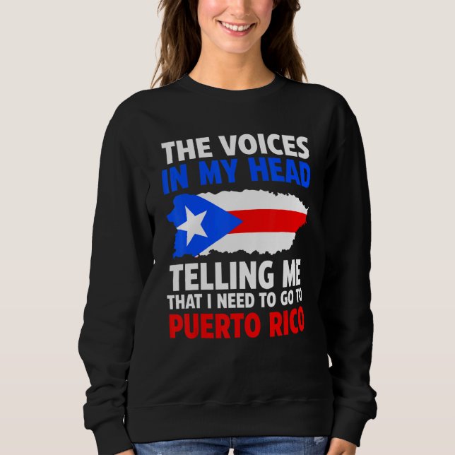 Sudadera voices in head telling Puerto rico Puerto rican Pu (Anverso)