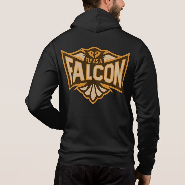 Sudadera Volar como un Halcón Sepia (Reverso)