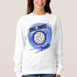 Sudadera Voleibol de aerógrafo personalizadoCamiseta