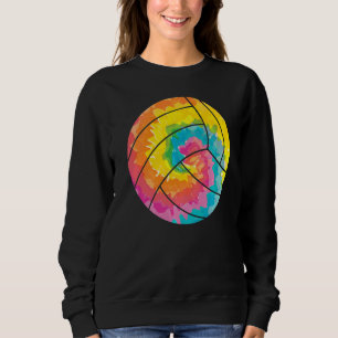 Sudadera Voleibol de hippie de arcoiris trippy con tinte de