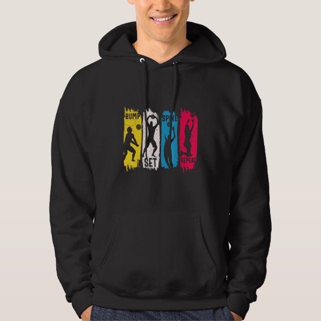 Sudadera Voleibol de repetición de juego de golpes Spike (Anverso)