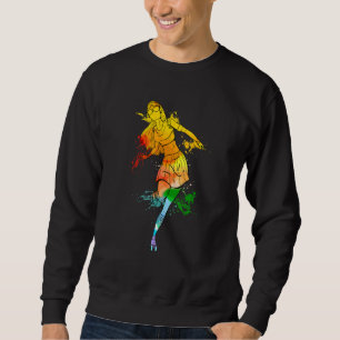 Sudadera Voleibol deportivo colorido retrato pop Voleibol