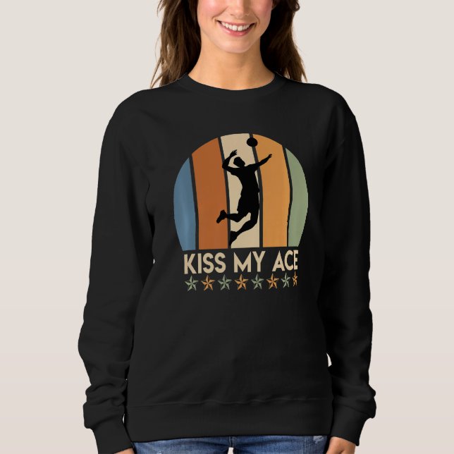 Sudadera Voleibol dice besa mi voleibol de fútbol (Anverso)