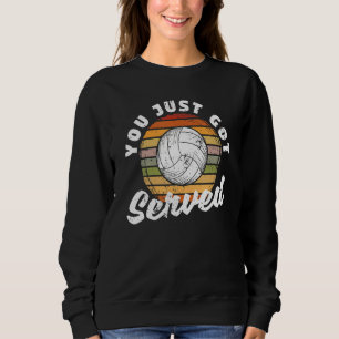 Sudadera Voleibol divertido jugador de voleibol de playa