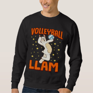 Sudadera Voleibol Llama Alpaca Humor