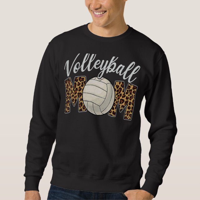 Sudadera Voleibol Mamá Leopard Sport Ball Da de mamá (Anverso)