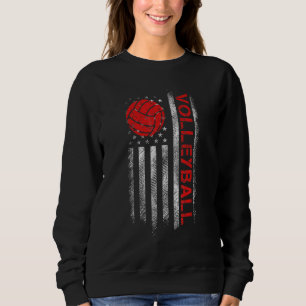 Sudadera Voleibol Para Hombres Mujeres USA Atleta Patriótic