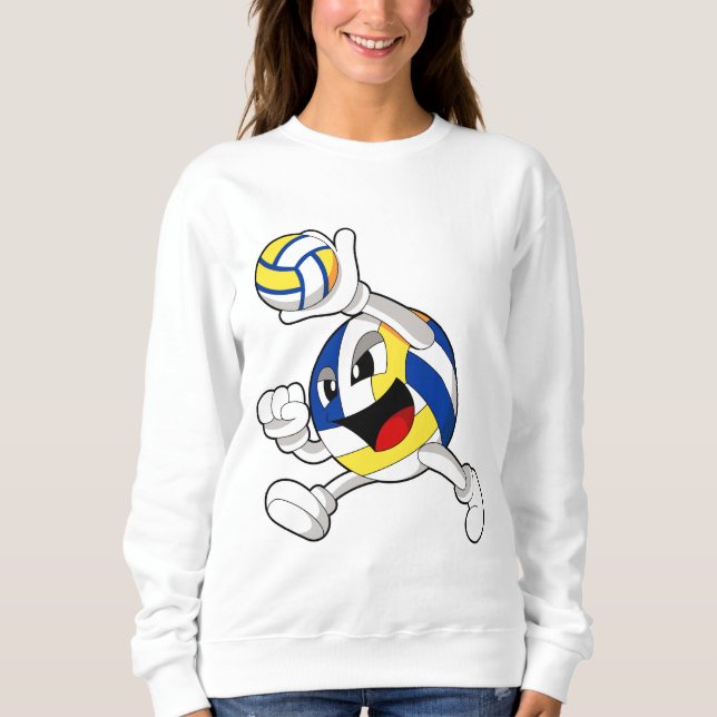 Sudadera Voleibolista con voleibol (Anverso)