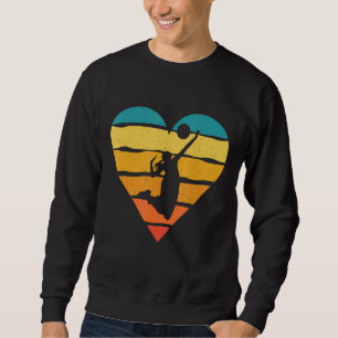 Sudadera Volleball Love Vintage Rero Heart For Volleyball S
