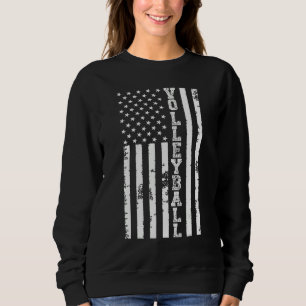 Sudadera Volleyball Bandera Americana Hombres Mujeres Niños