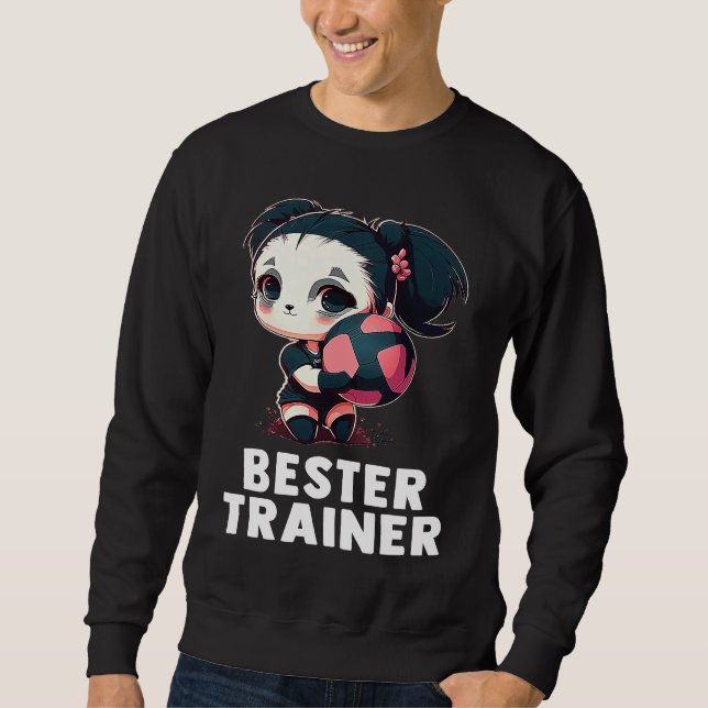 Sudadera Volleyball coach  cute panda girl volleyball (Anverso)