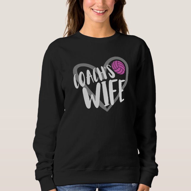 Sudadera Volleyball Coach's Wife Heart   (Anverso)