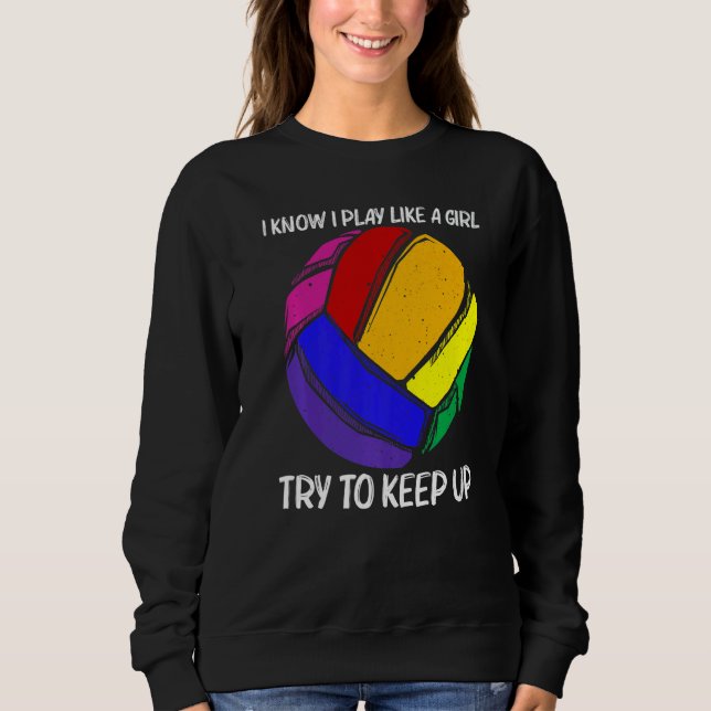 Sudadera Volleyball For Girls Women Volleyball Sport Player (Anverso)